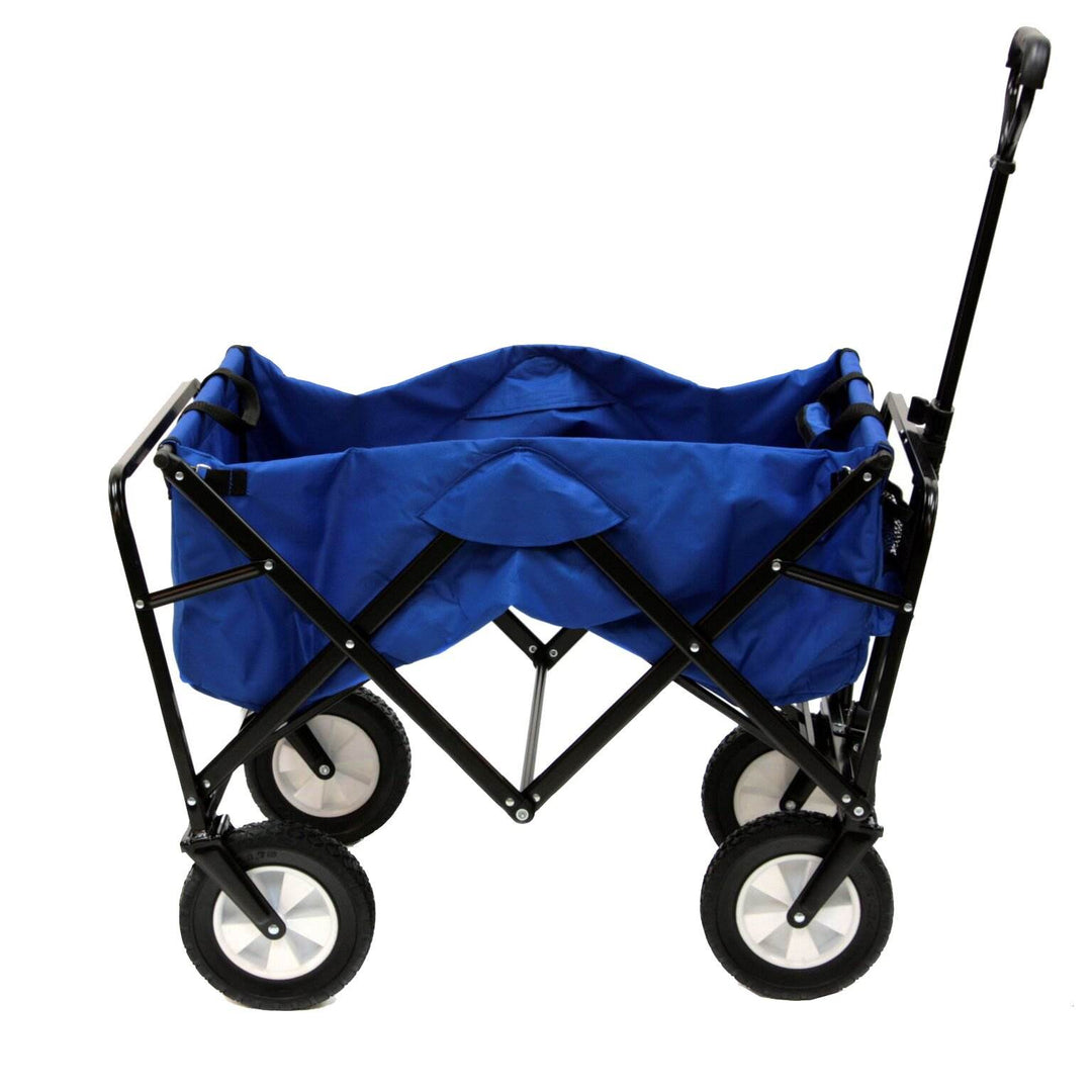 Mac Sports Folding Steel Frame Outdoor Utility Wagon Cart (Open Box) (2 Pack)