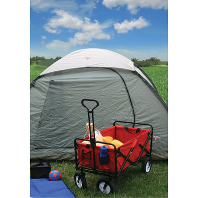 Mac Sports Folding Steel Frame Outdoor Utility Wagon Cart (Open Box) (3 Pack) - VMInnovations