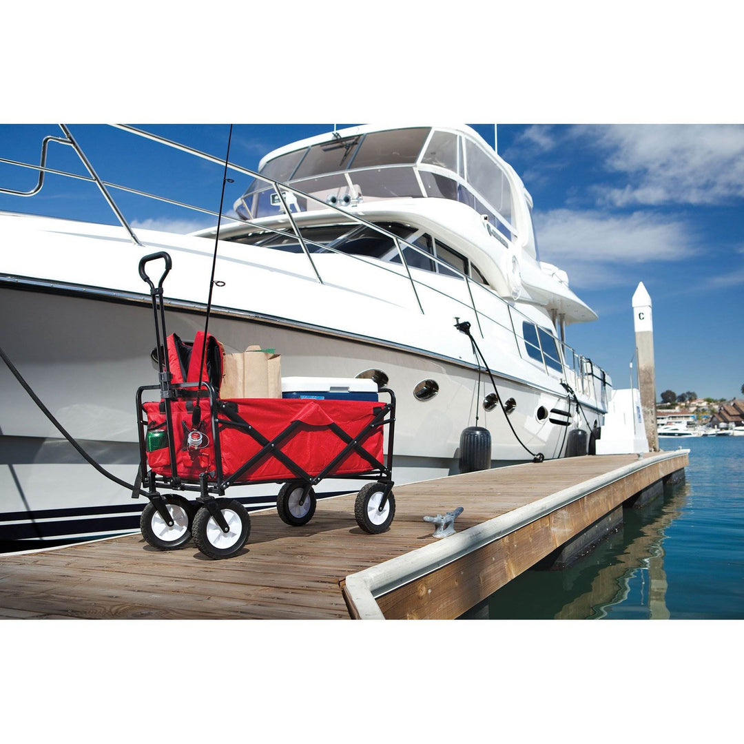 Mac Sports Folding Steel Frame Outdoor Garden Utility Wagon Cart (Open Box) - VMInnovations