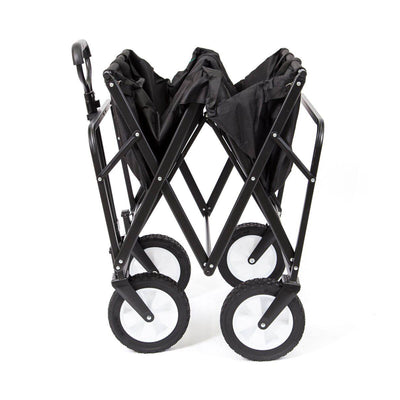 Mac Sports Collapsible Frame Outdoor Garden Utility Wagon Cart, Black (Used)