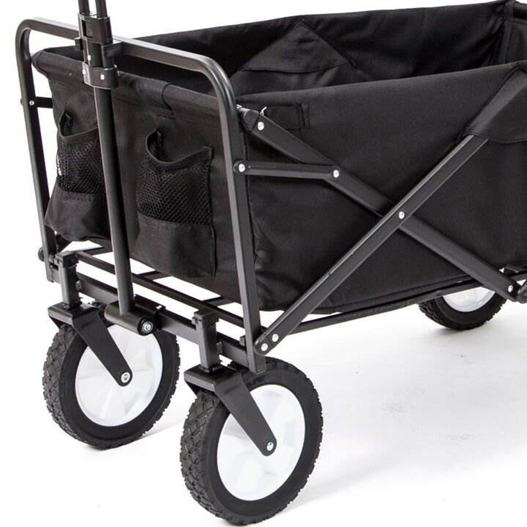 Mac Sports Collapsible Folding Outdoor Utility Garden Camping Wagon Cart, Black