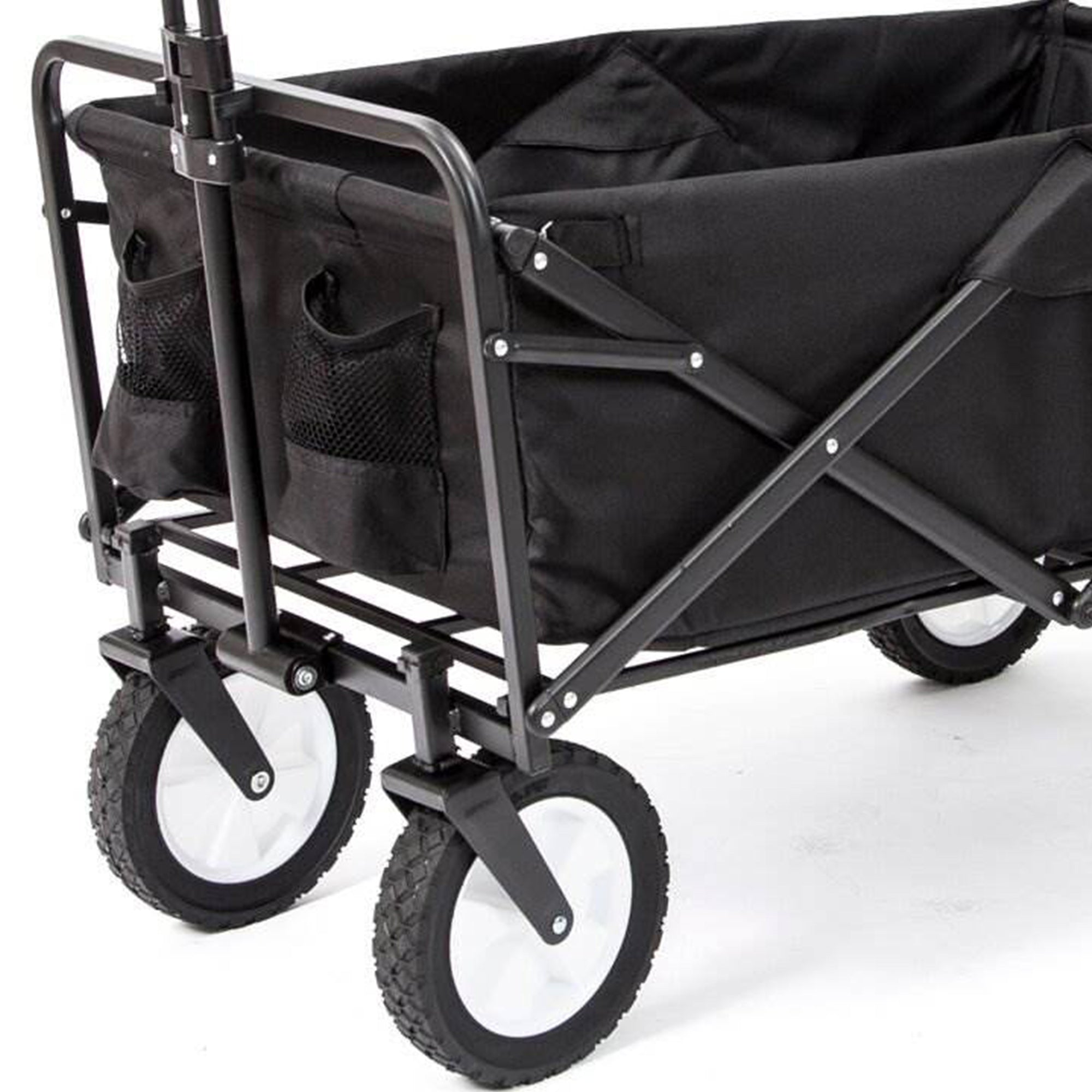 Mac Sports Collapsible Frame Outdoor Garden Utility Wagon Cart, Black (Used) - VMInnovations