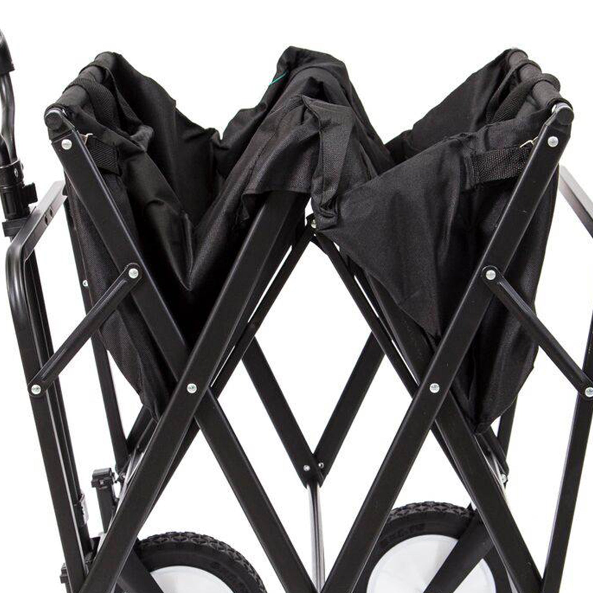 Mac Sports Collapsible Frame Outdoor Garden Utility Wagon Cart, Black (Used) - VMInnovations