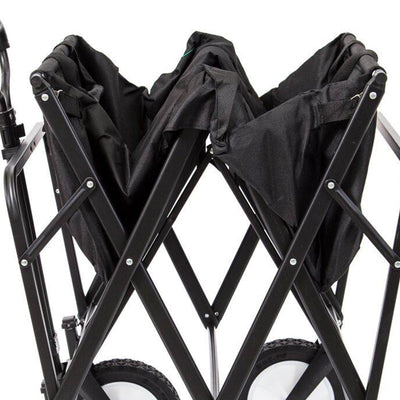Mac Sports Collapsible Frame Outdoor Garden Utility Wagon Cart, Black (Used) - VMInnovations
