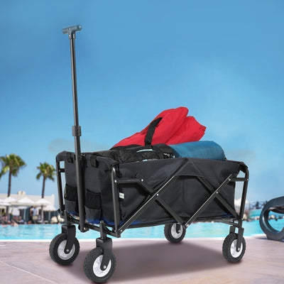 Mac Sports Collapsible Frame Outdoor Garden Utility Wagon Cart, Black (Used)