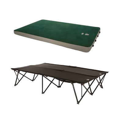 Kamp-Rite Full Double Self-Inflating Foam Air Mattress + Double Kwik Camp Cot - VMInnovations