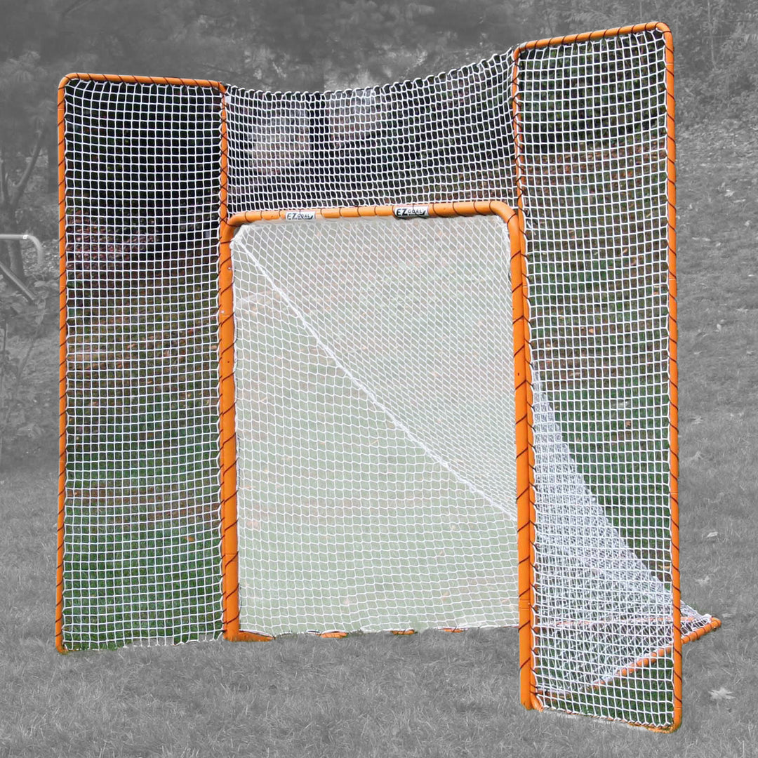 EZGoal Monster 11x8ft Lacrosse Backstop w/ Reinforced Net, Orange (Open Box) - VMInnovations