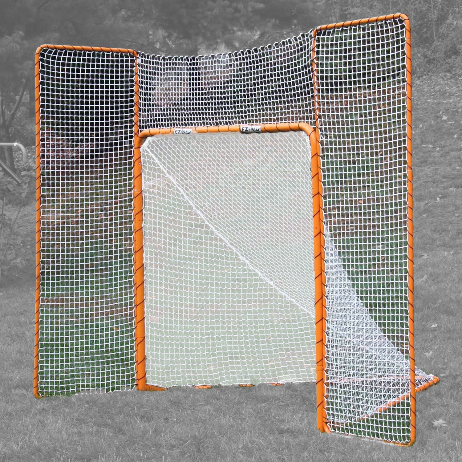 EZGoal Monster 11x8ft Lacrosse Backstop w/ Reinforced Net, Orange (Open Box) - VMInnovations