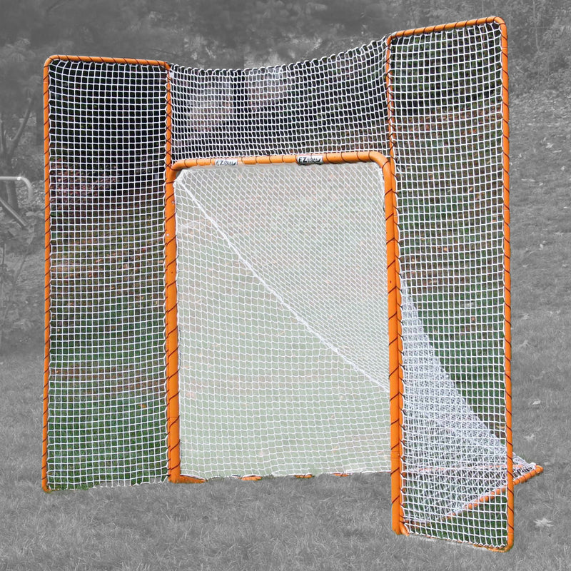EZGoal Monster 11 x 8 Foot Portable Lacrosse Backstop w/ Reinforced Net, Orange