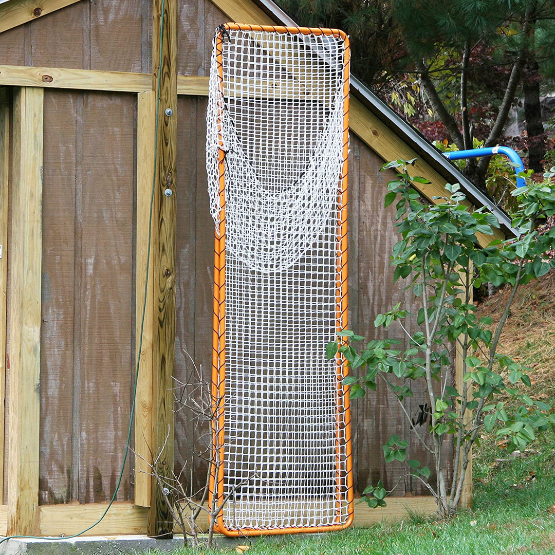 EZGoal Monster 11x8ft Lacrosse Backstop w/ Reinforced Net, Orange (Open Box) - VMInnovations