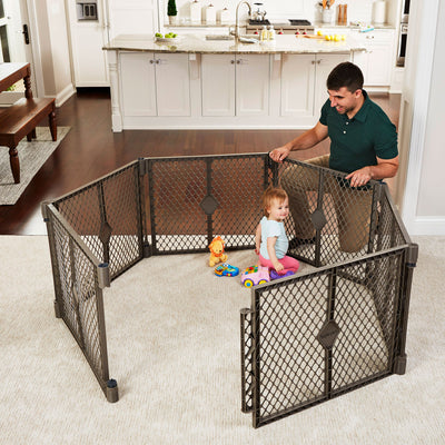 Toddleroo by North States Superyard Baby Gate and Portable Play Yard, Fieldstone - VMInnovations