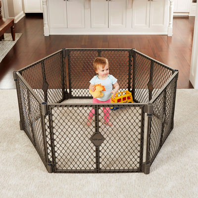 Toddleroo by North States Superyard Baby Gate and Portable Play Yard, Fieldstone - VMInnovations