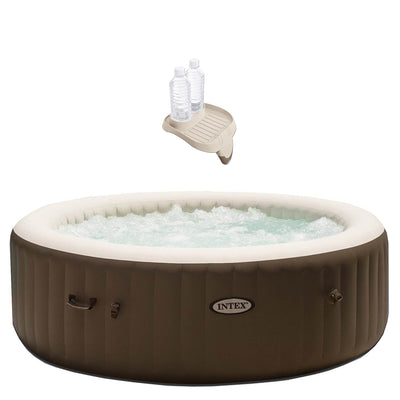 Intex PureSpa Jet Massage 6 Person Portable Inflatable Hot Tub & Cup Holder