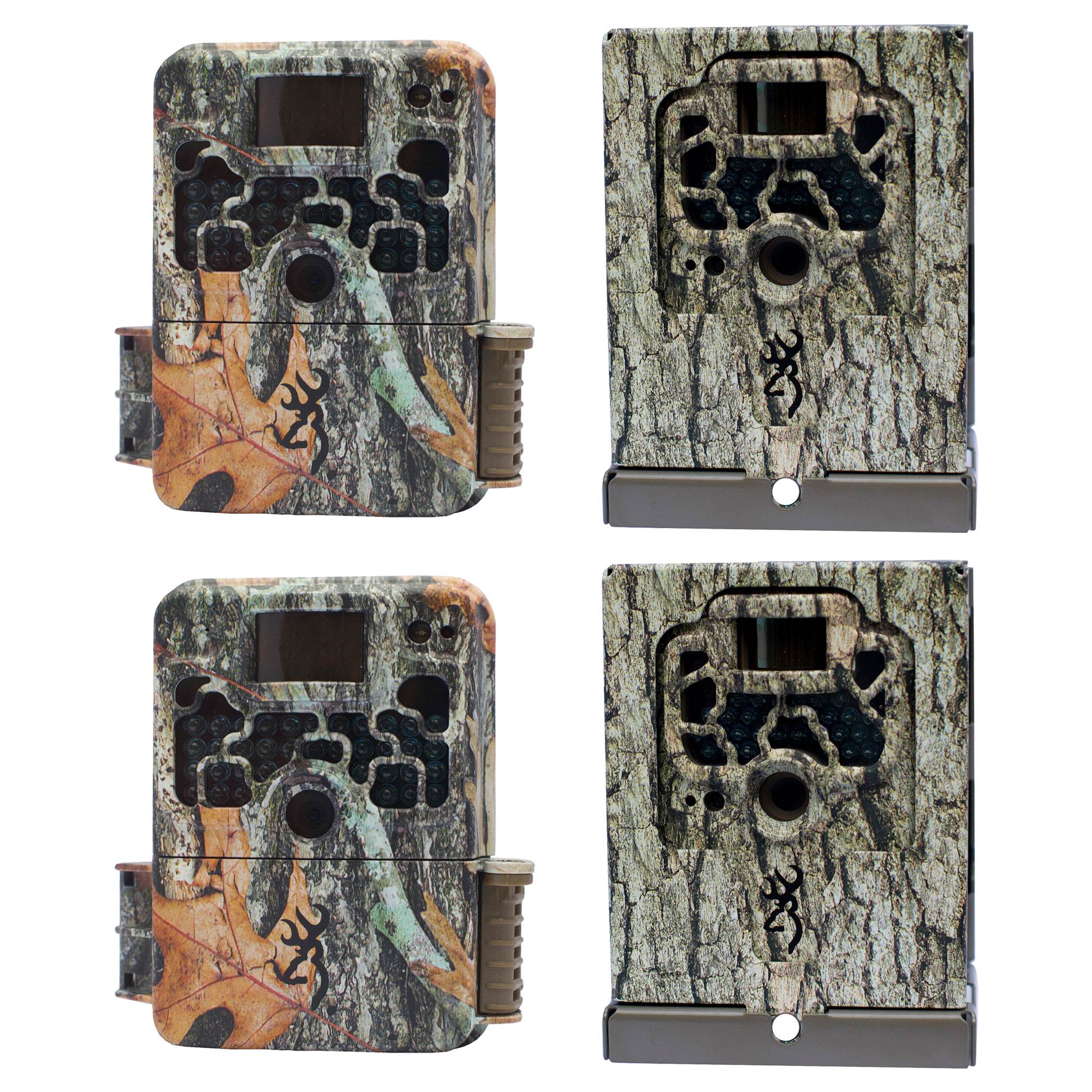 Browning Trail Cameras Strike Force 850 Game Camera (2 Pack) with Security Boxes