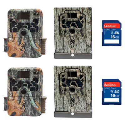 Browning Strike Force 850 16MP Game Camera (2 Pack) w/ Security Boxes & SD Cards