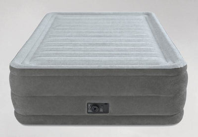 Intex Comfort Plush High Rise Dura-Beam Air Bed Mattress w/ Built-In Pump, Queen - VMInnovations