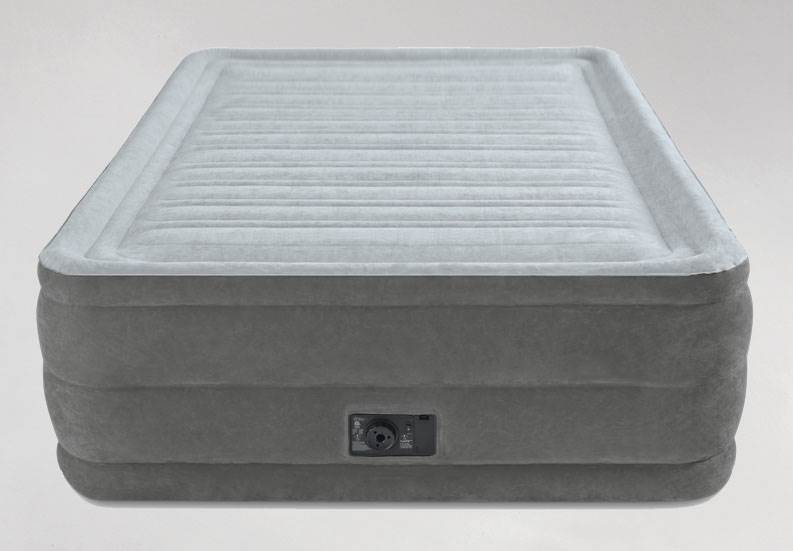Intex Comfort Plush High Rise Dura-Beam Air Bed Mattress w/ Built-In Pump, Queen - VMInnovations