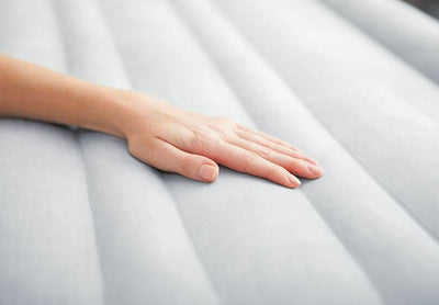 Intex Comfort Plush High Rise Dura-Beam Air Bed Mattress w/ Built-In Pump, Queen - VMInnovations