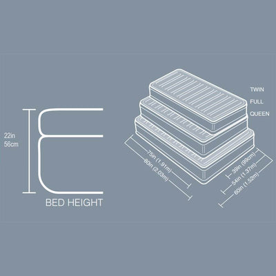 Intex Comfort Plush High Rise Dura-Beam Air Bed Mattress w/ Built-In Pump, Queen - VMInnovations