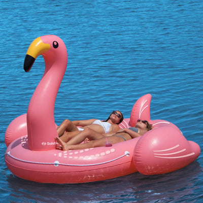 Swimline Solstice Giant Flamingo Inflatable Ride On Swimming Pool Lake Float - VMInnovations
