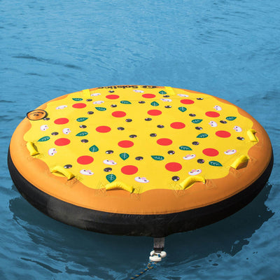 Swimline Solstice 3 Rider Pizza Pie Inflatable Water Sports Towable Tube Float - VMInnovations