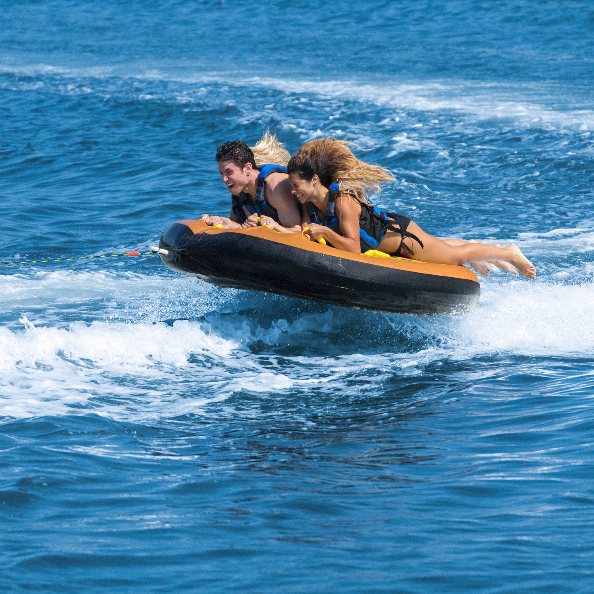 Swimline Solstice 3 Rider Pizza Pie Inflatable Water Sports Towable Tube Float - VMInnovations