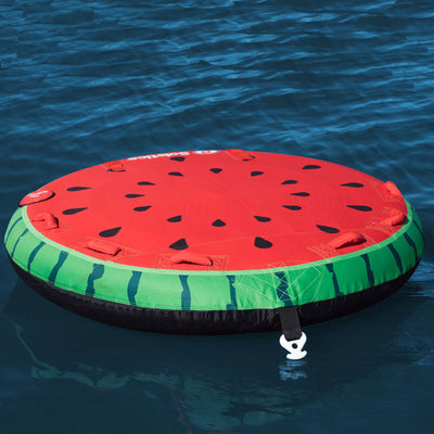 Swimline Inflatable 2 Rider Watermelon Island Lake Water Towable Tube Float Raft - VMInnovations