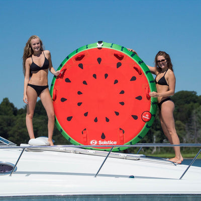 Swimline Inflatable 2 Rider Watermelon Island Lake Water Towable Tube Float Raft - VMInnovations