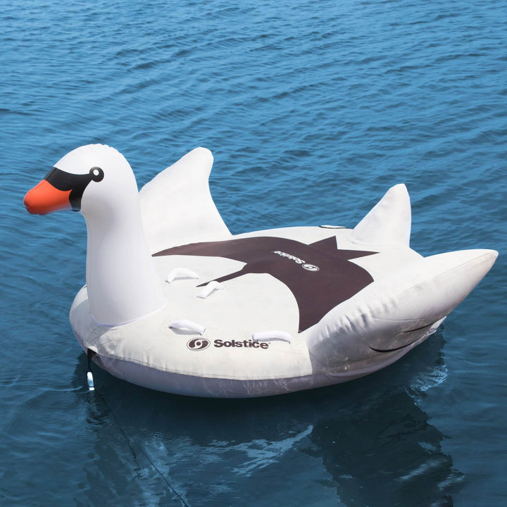 Swimline Solstice Water Sport Inflatable Swan 1 to 2 Rider Boat Towable Tube