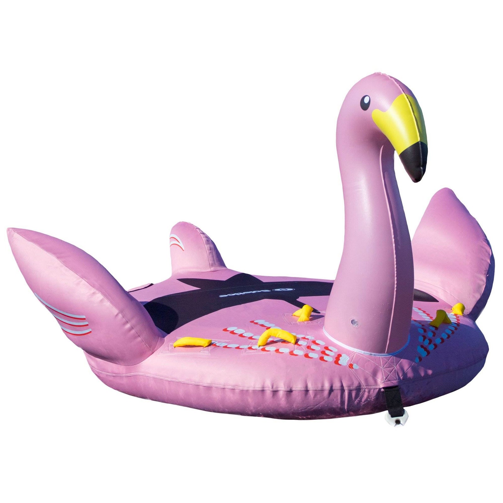 Swimline Solstice Water Sport Inflatable Flamingo 1 to 2 Rider Boat Towable Tube - VMInnovations