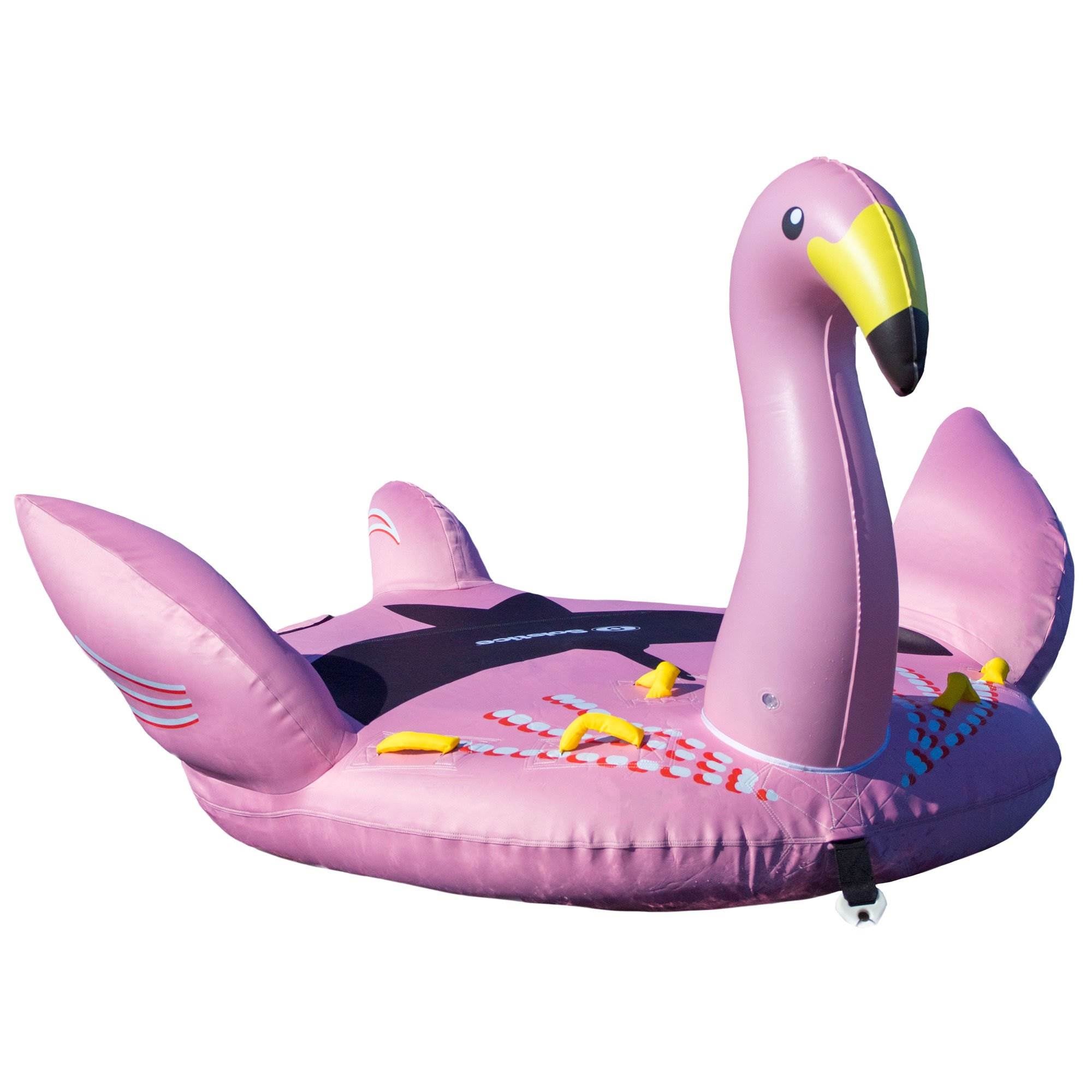Swimline Solstice Water Sport Inflatable Flamingo 1 to 2 Rider Boat Towable Tube - VMInnovations