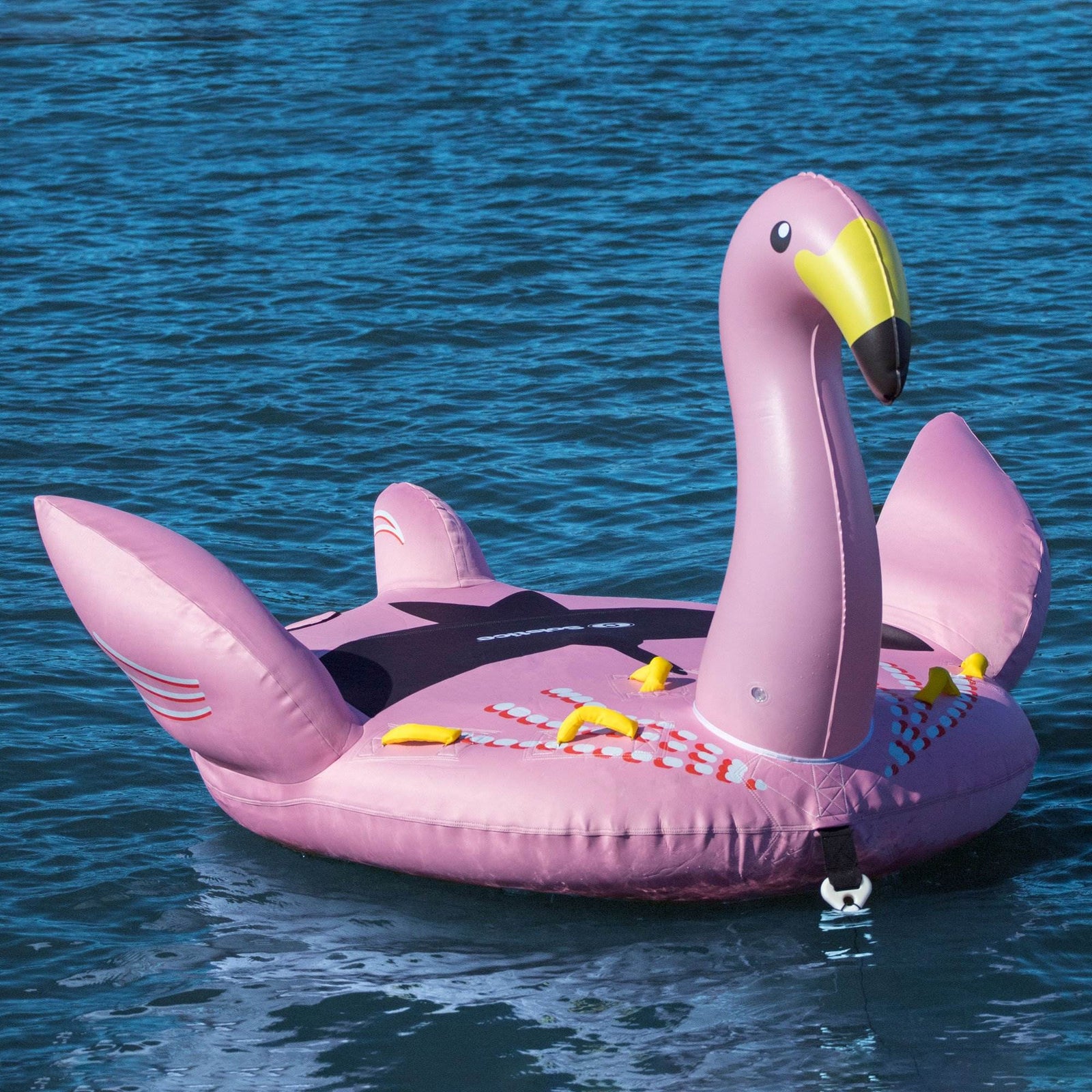Swimline Solstice Water Sport Inflatable Flamingo 1 to 2 Rider Boat Towable Tube - VMInnovations