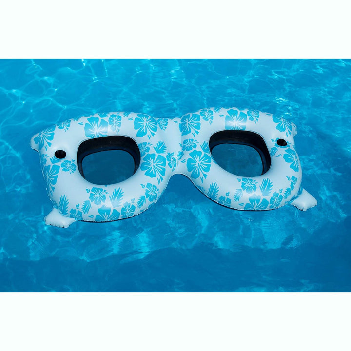 Swimline Inflatable Sunglasses Floating Ride On Raft for Swimming Pool, Blue