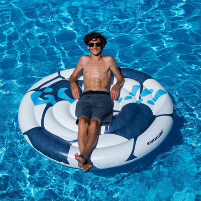Swimline 90531 Giant 60-Inch Inflatable Soccer Ball Pool Float Lake Water Raft - VMInnovations