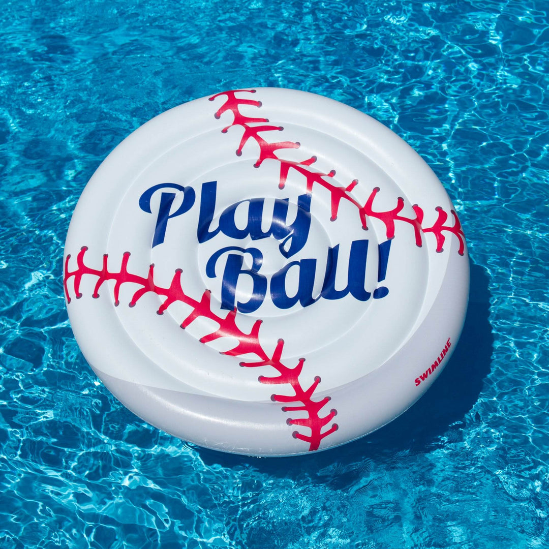 Swimline Giant Baseball  Inflatable Swimming Pool Toy Ride On Float (Open Box) - VMInnovations
