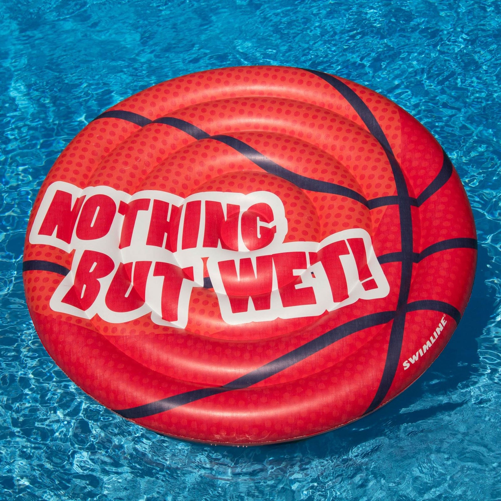 Swimline 90533 Giant Basketball Inflatable Swimming Pool Toy Raft Ride On Float - VMInnovations