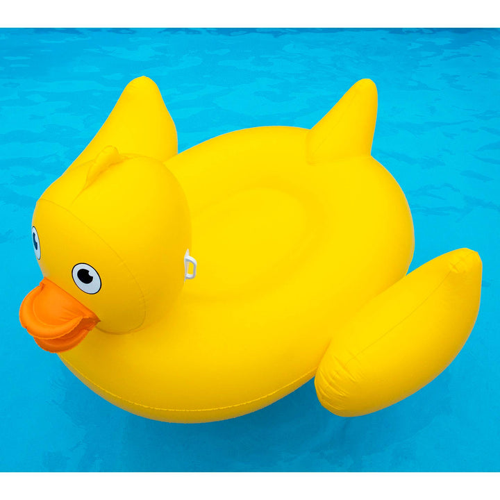 Swimline Inflatable Giant Lucky Rubber Ducky Ride On Swimming Pool or Lake Float