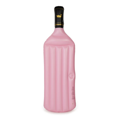 Swimline 90654 Giant Inflatable 94" Rosè Wine Bottle Pool Float Raft Mat, Pink - VMInnovations