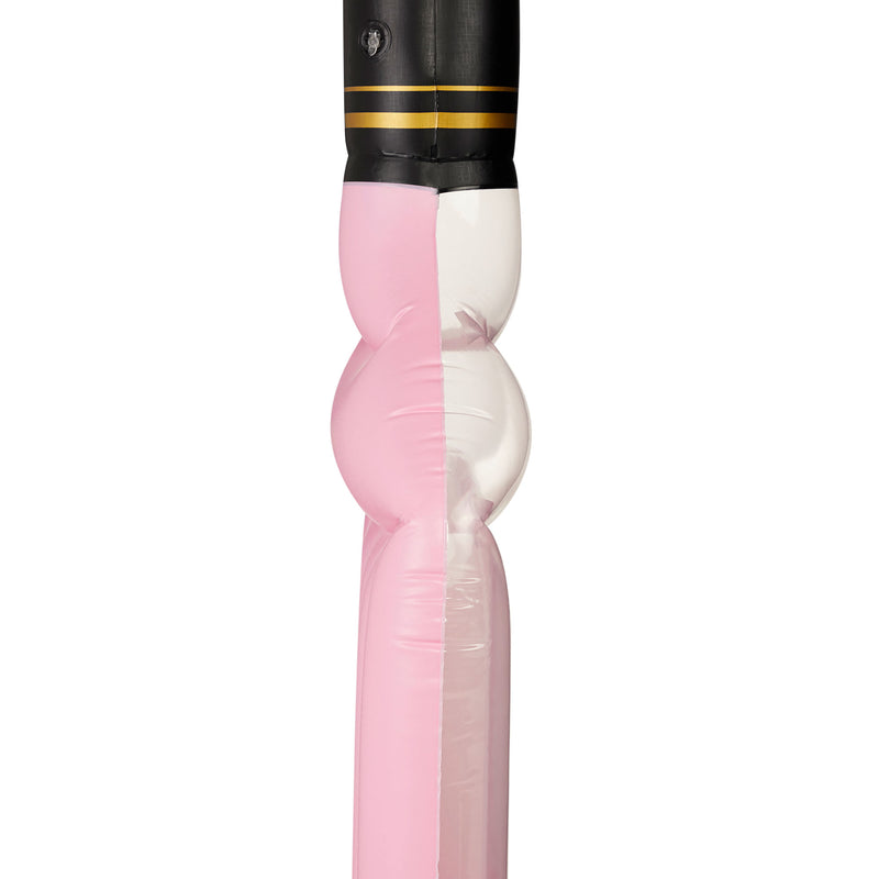 Swimline 90654 Giant Inflatable 94" Rosè Wine Bottle Pool Float Raft Mat, Pink - VMInnovations