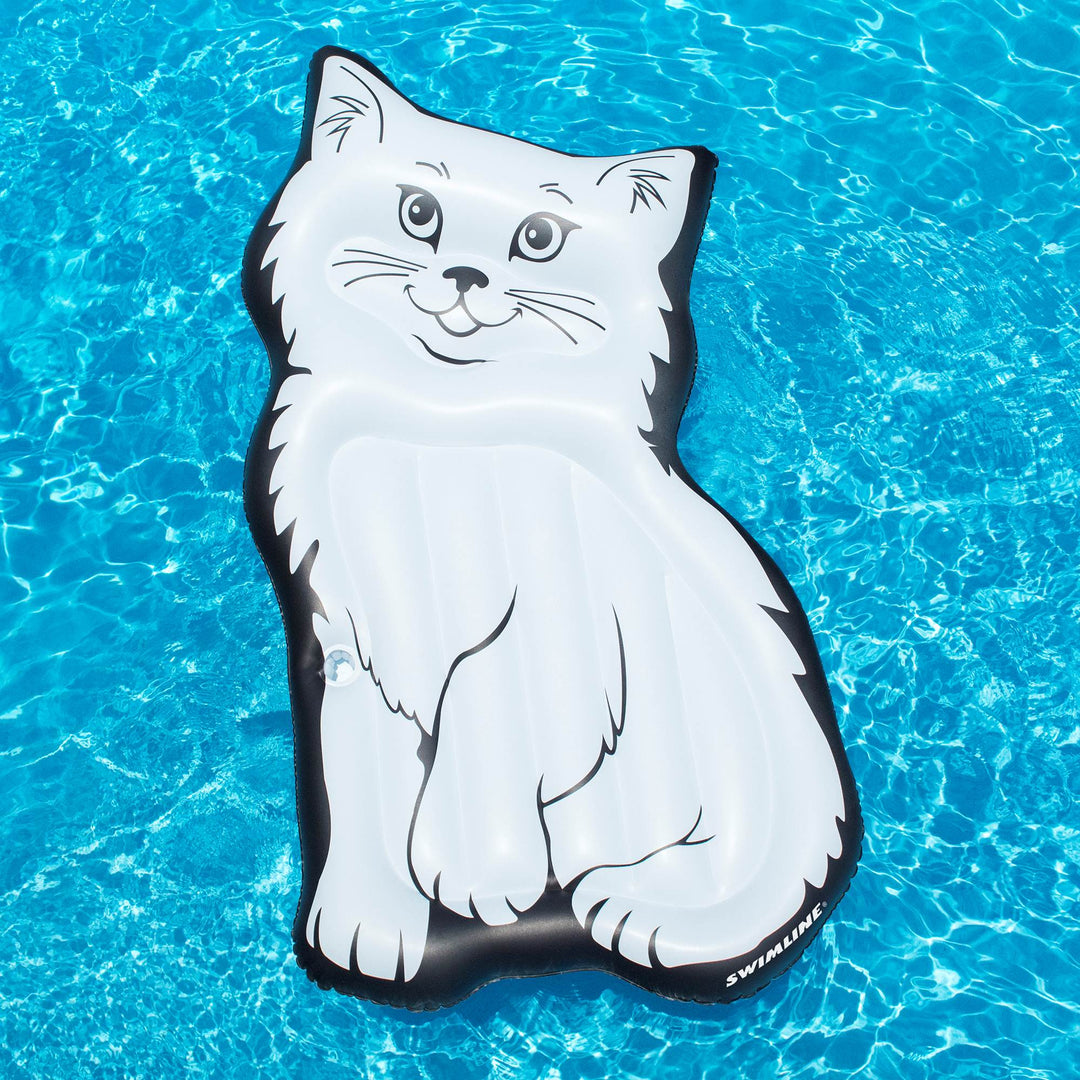 Swimline Inflatable Purrrfect Kitty Mattress Raft Float for Swimming Pool & Lake