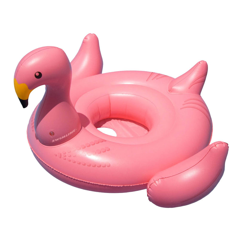 Swimline 98402 Flamingo Inflatable Baby Seat Ride-On Float For Swimming Pools