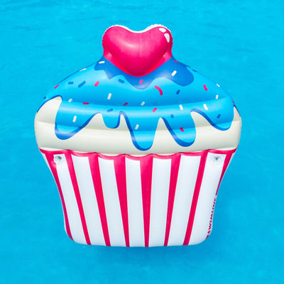 Swimline Inflatable Sprinkle Cupcake Ride On Swimming Pool or Lake Float Raft - VMInnovations