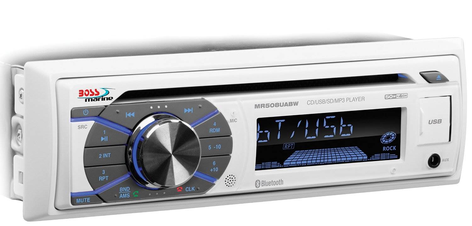 Pyle Waterproof Marine Stereo Housing Cover + Boss Marine In Dash Audio Player