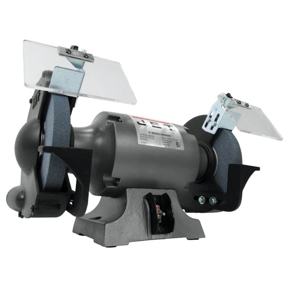 JET JBG-8A 8 Inch Stationary Workshop Table Top Bench Grinder (Without Stand)
