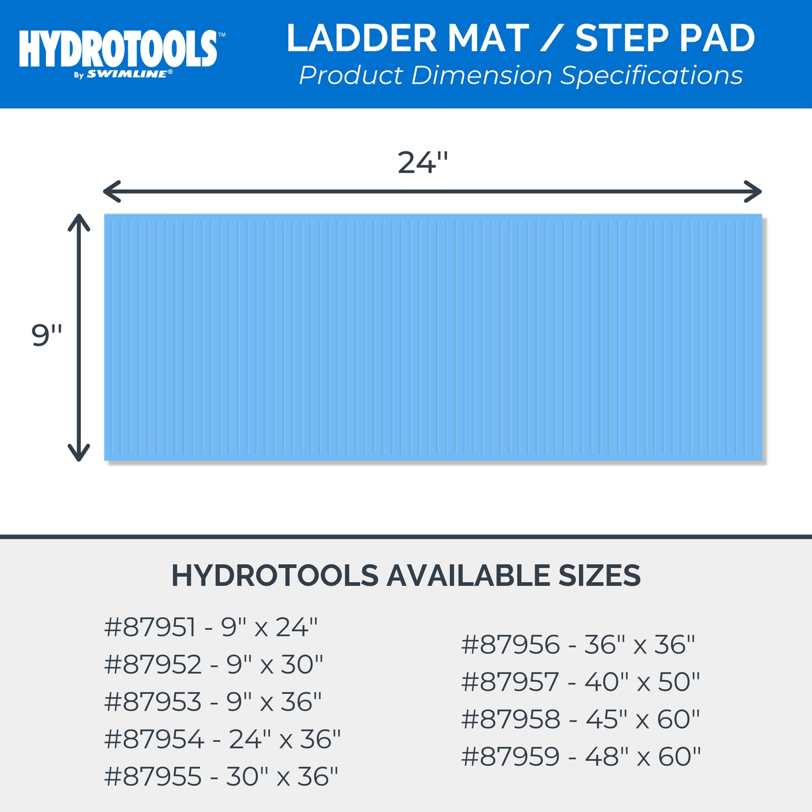 New Hydro Tools Swimline 9x24" Vinyl Protective Swimming Pool Ladder Mat (Used) - VMInnovations