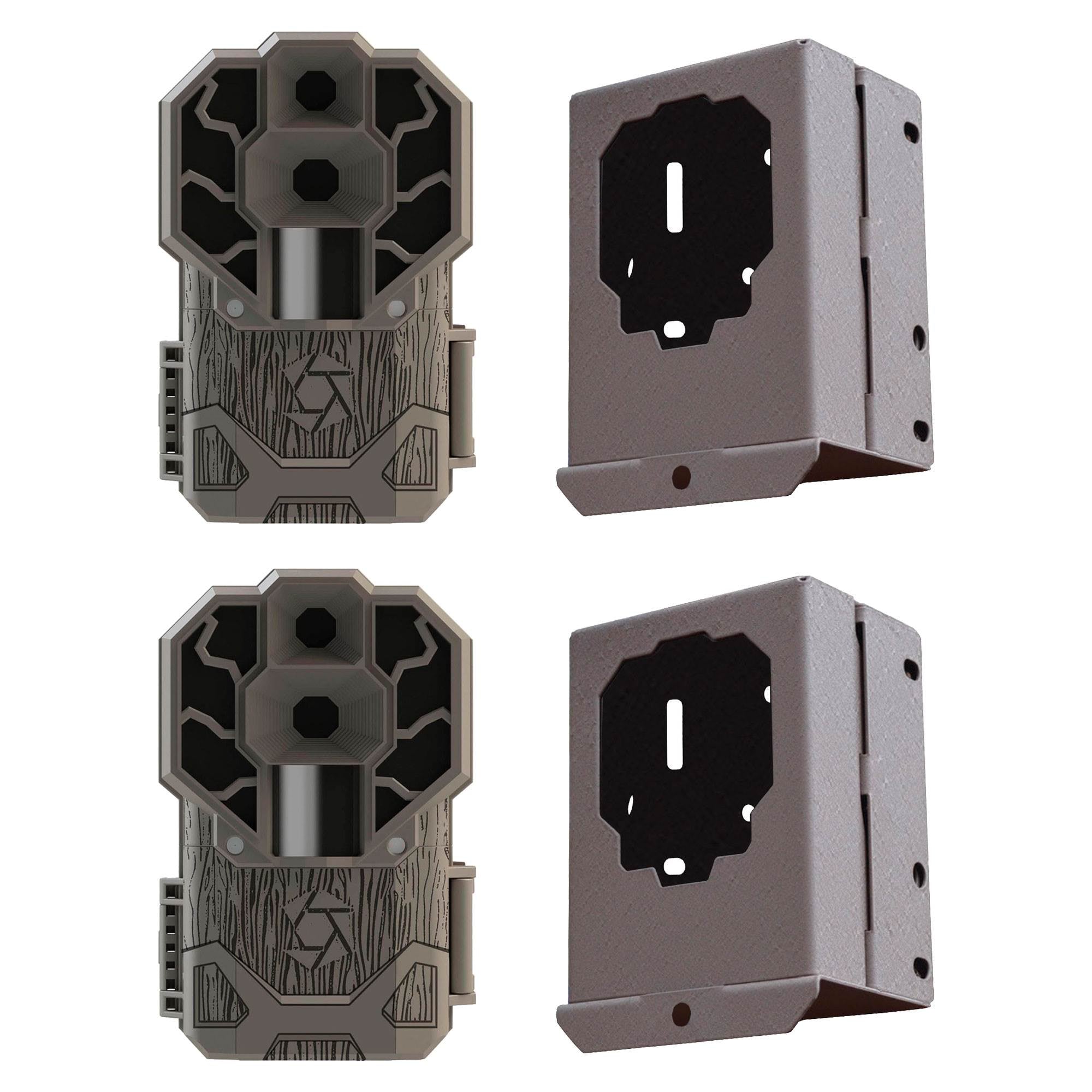 Stealth Cam 30MP Ultra High Res 4K No Glo Game Camera (2 Pack) + Security Cases