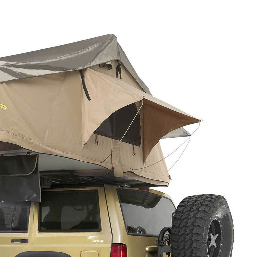 Smittybilt XL Overlander Roof Top Camping Tent w/ Ladder, Coyote Tan (Used)