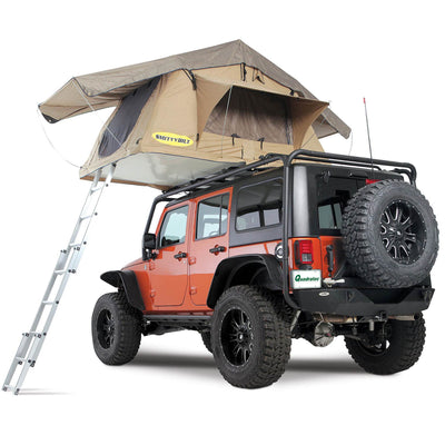 Smittybilt Overlander Roof Top Camping Folded Tent, Coyote Tan (Open Box)