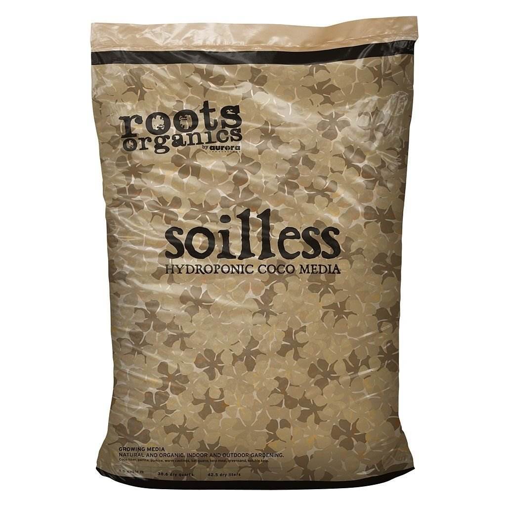 Roots Organics ROS Hydroponic Soilless Gardening Coco Fiber Media Mix, 1.5 cu ft - VMInnovations
