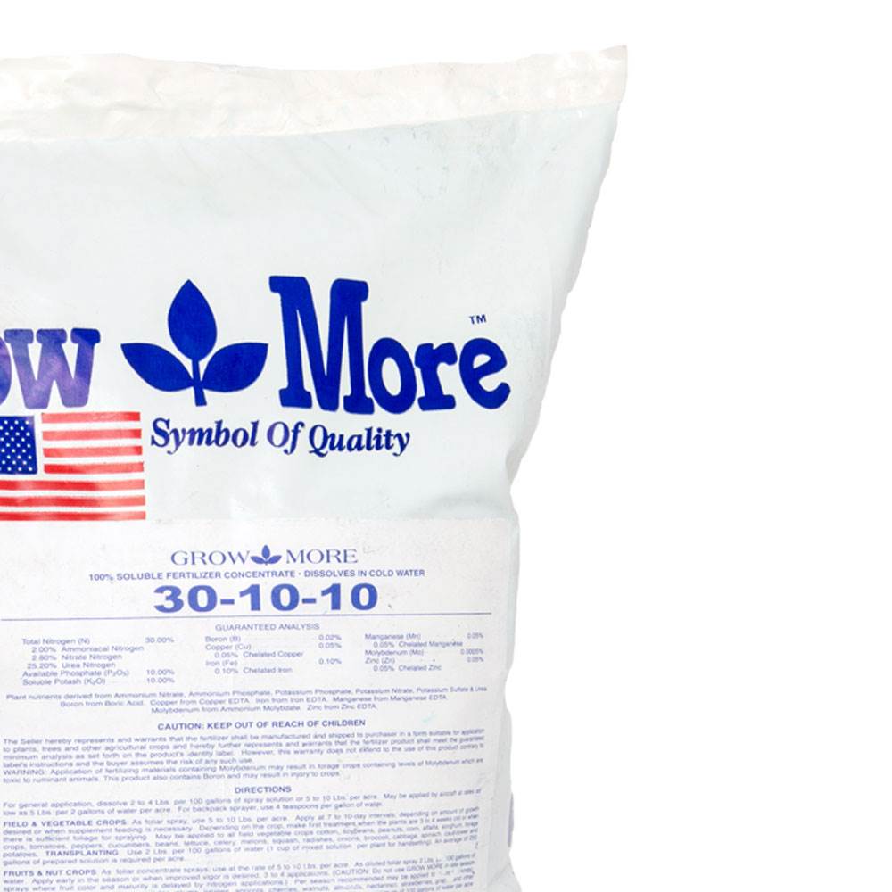 Grow More Cold Water 30-10-10 Soluble Concentrated Plant Fertilizer, 25 Pounds - VMInnovations